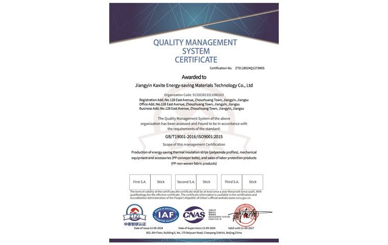 كاكسيت ISO9001 CNAs مؤهل-2